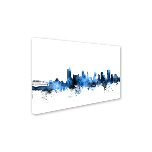 Michael Tompsett 'Memphis TN Skyline White' Canvas Art,30x47